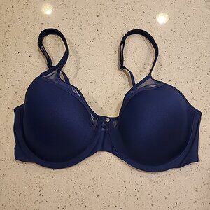 Bali Bra 36C Navy Blue Underwire Lightly Lined 3439